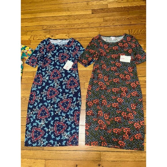 LulaRoe Julia Dress Women's Size Small Lot of 3 Irma Shirt NWT - Picture 3 of 5